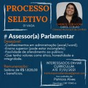 Oportunidade:  gabinete da vereadora Carol Coelho ( PATRIOTA) seleciona candidatos